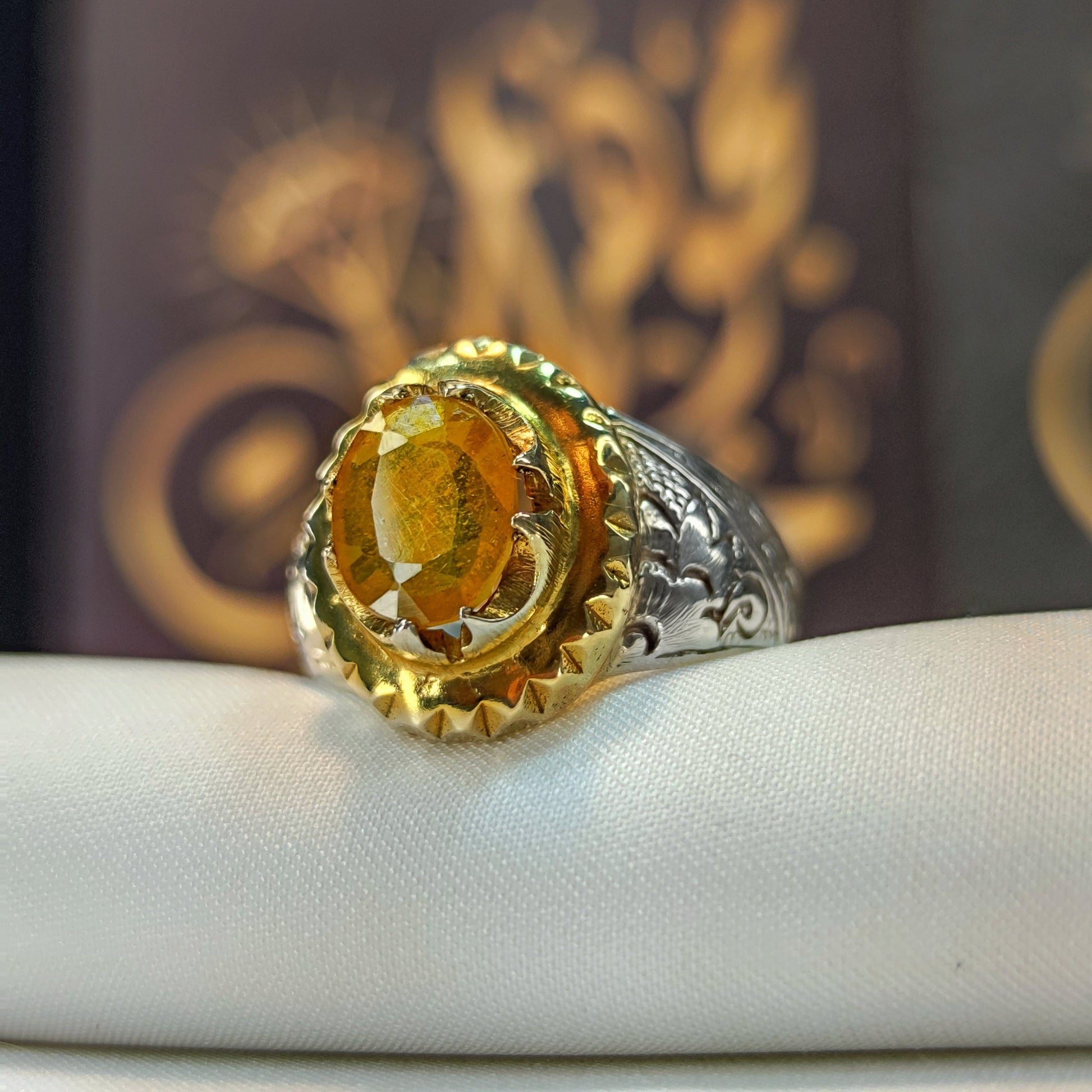 خاتم رجالي بزفير نادر وحجم استثنائي | مجوهرات خليل