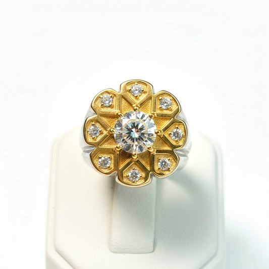 خاتم مويسانيت بلمسة ماس مذهلة