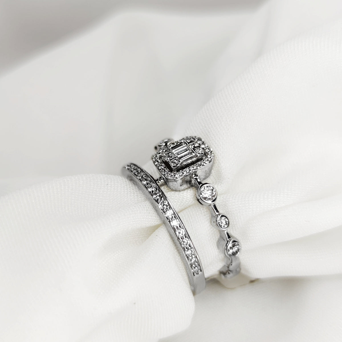 Khalil Rind خاتم توينز ألماس بتصميم مزدوج أنيق – مجوهرات خليل – Khalil Jewelry ...