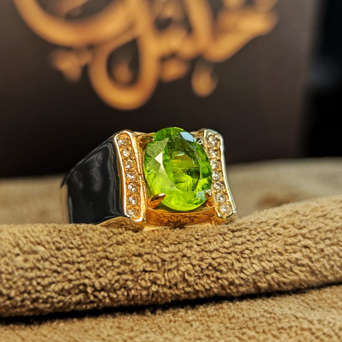 Khalil Rind خاتم زبرجد من الفضة الاسترليني 925 – مجوهرات خليل – Khalil Jewelry ...